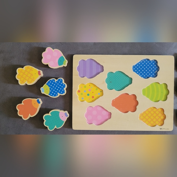 Green Start Chunky Wooden Garden Circles Puzzle - Picture 3 of 5